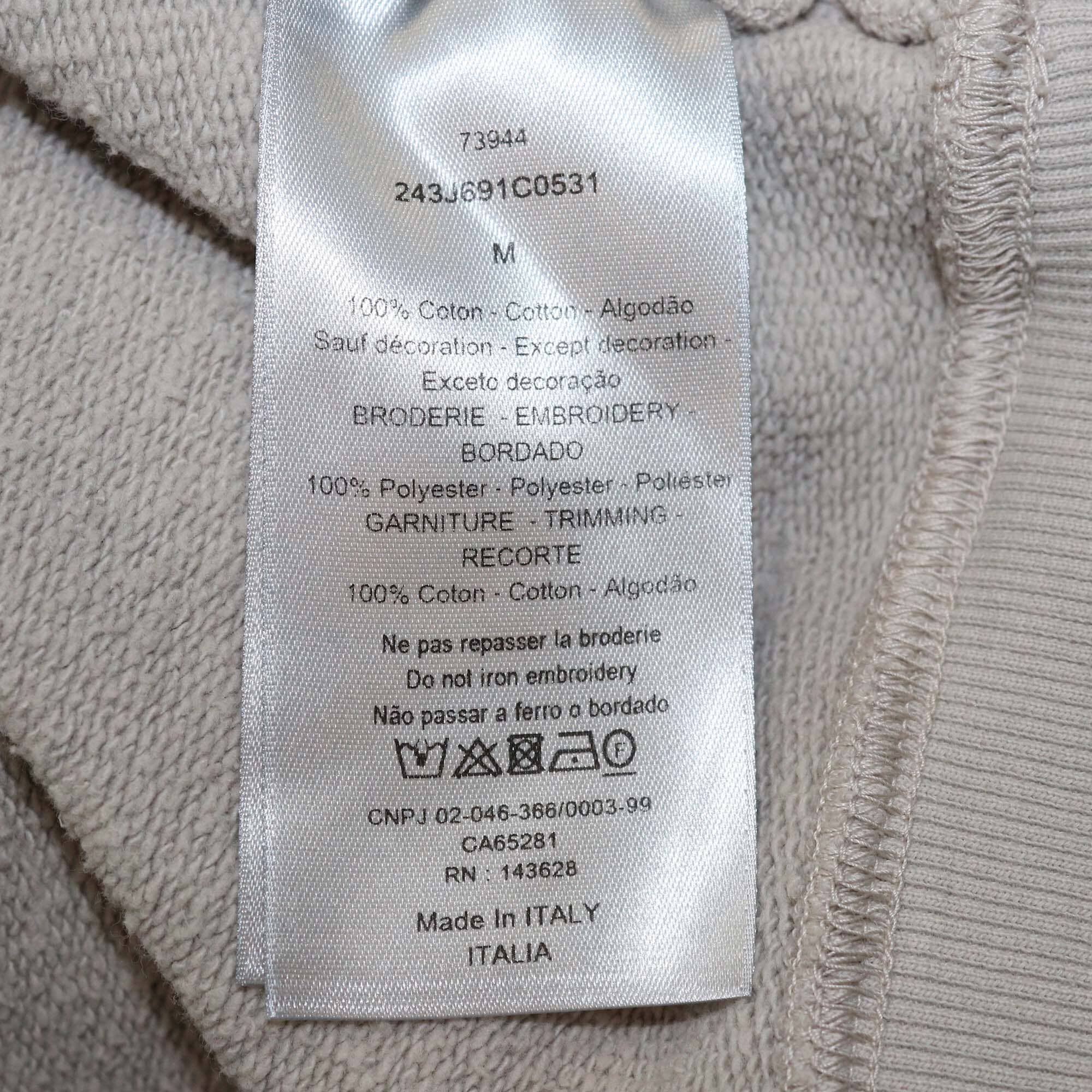 Dior Homme Grey Embroidered Cotton Hoodie Jacket Mens Dior Homme 
