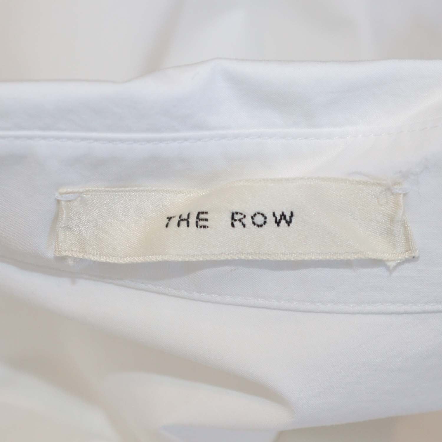 The Row White Cotton Poplin Oversized Long Sleeve Shirt