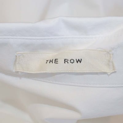 The Row White Cotton Poplin Oversized Long Sleeve Shirt