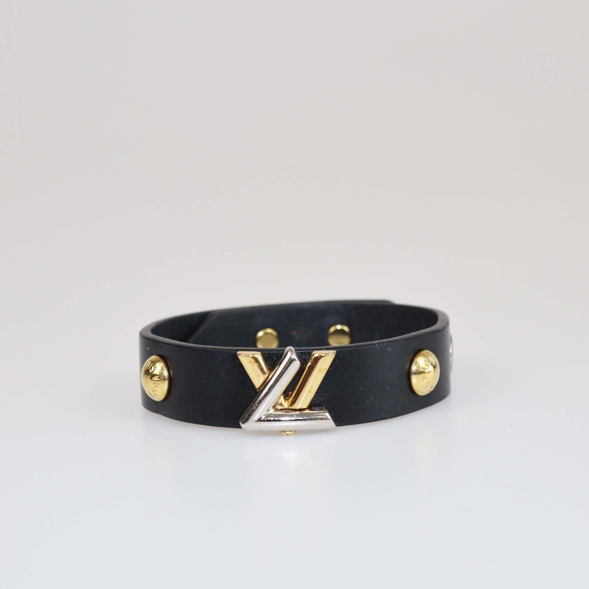 Louis Vuitton Black Twist It Bracelet 17 Womens Louis Vuitton 