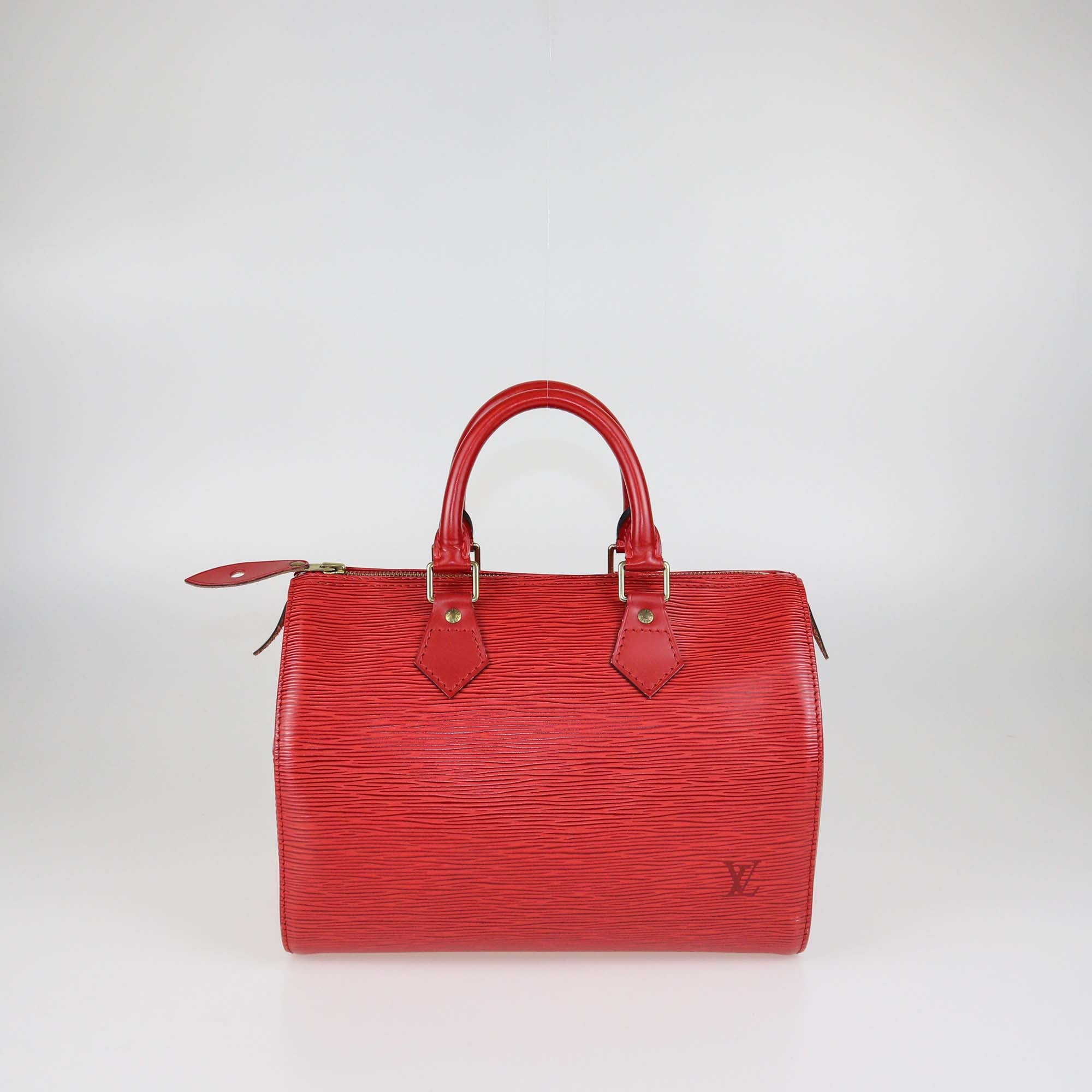 Louis Vuitton Red Epi Speedy 25 Handle Bag