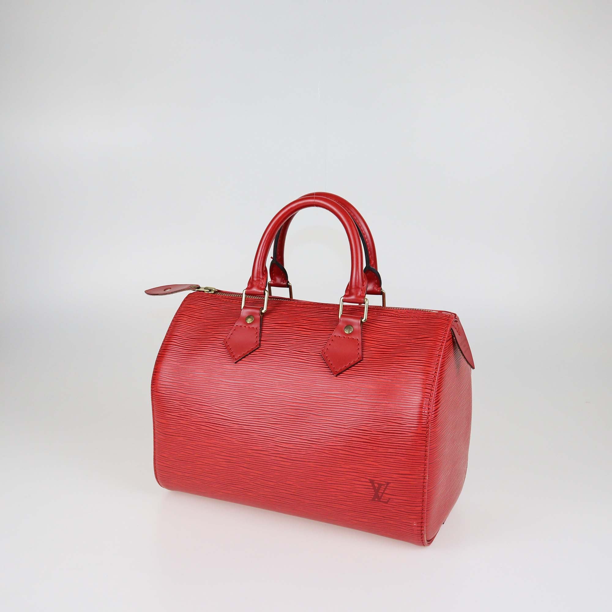 Louis Vuitton Red Epi Speedy 25 Handle Bag