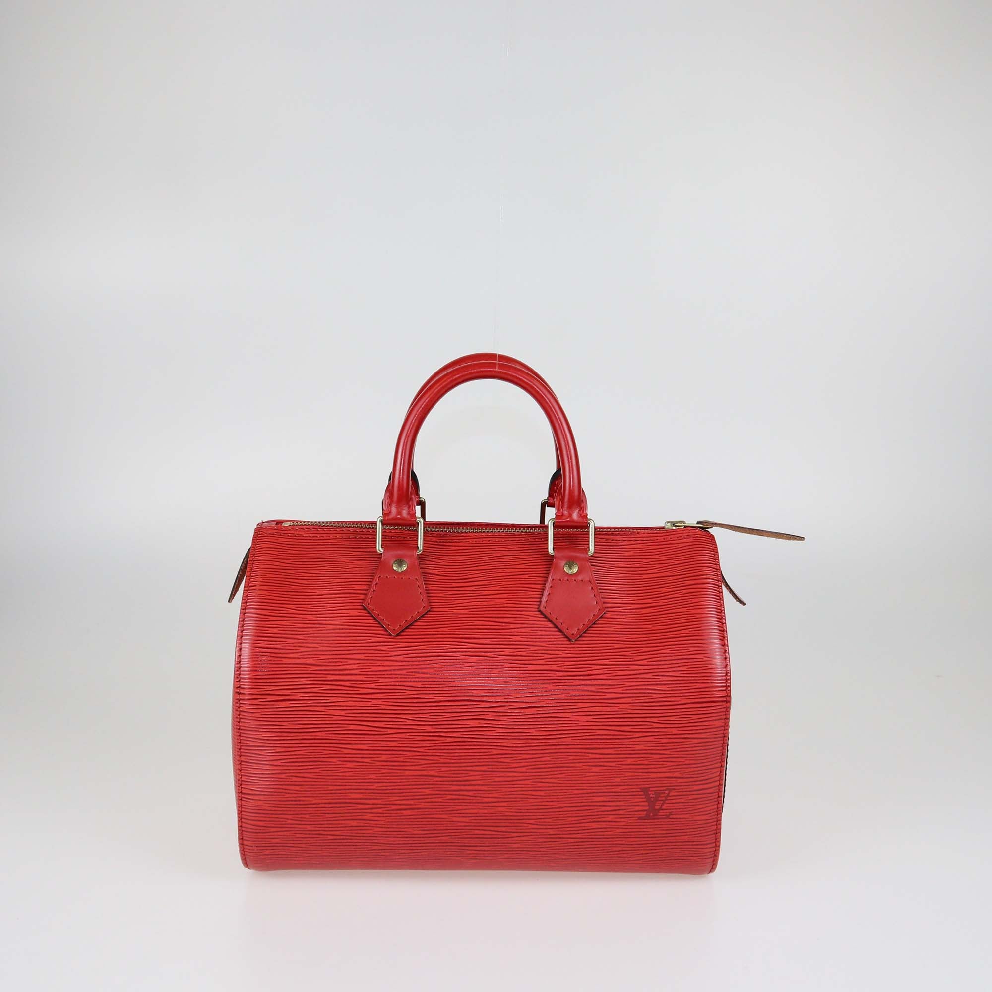 Louis Vuitton Red Epi Speedy 25 Handle Bag