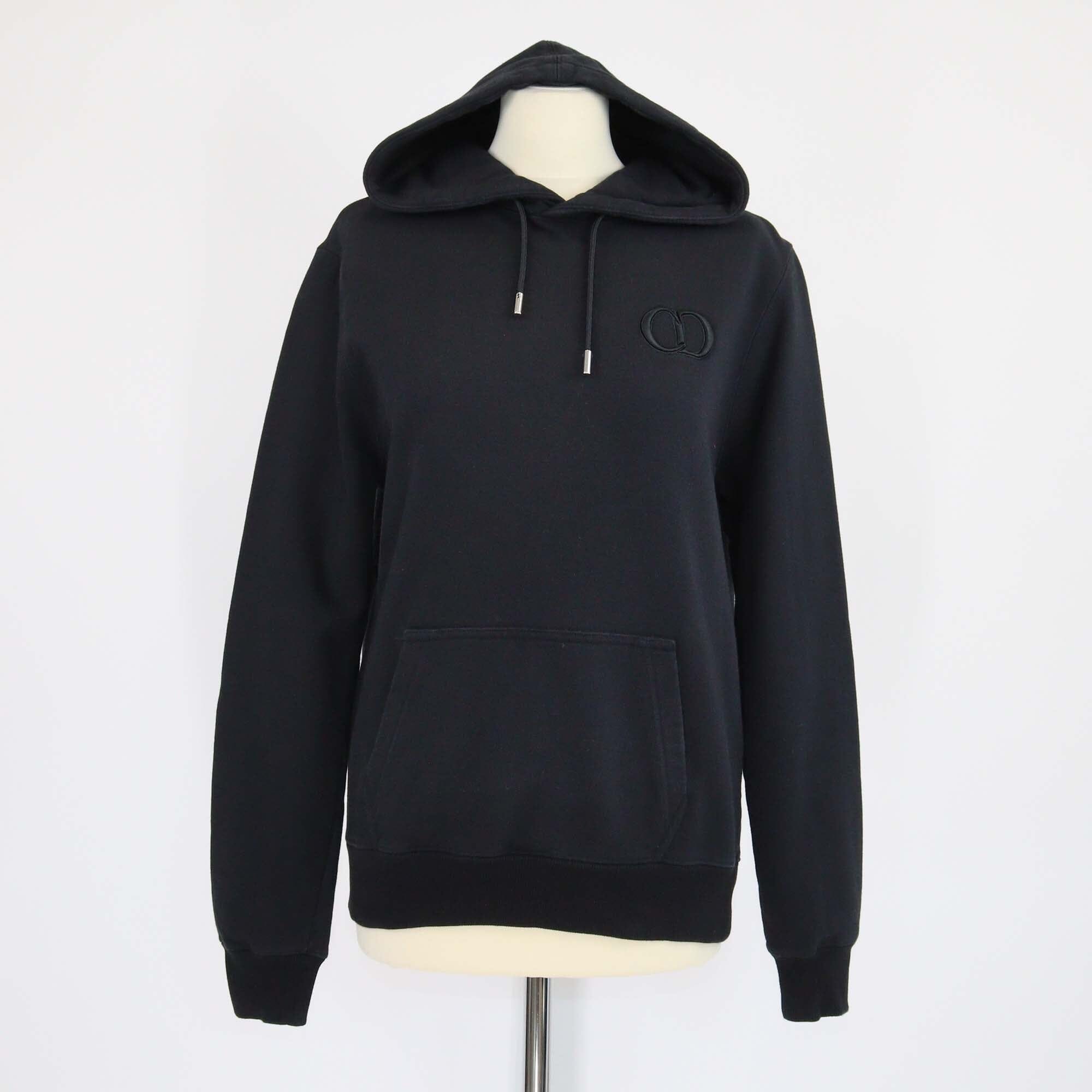 Dior Homme Black CD Embroidered Cotton Hoodie Jacket Mens Dior Homme 