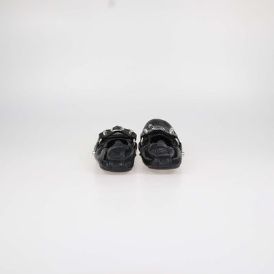 Balenciaga Black Leather City Ballerina Flats