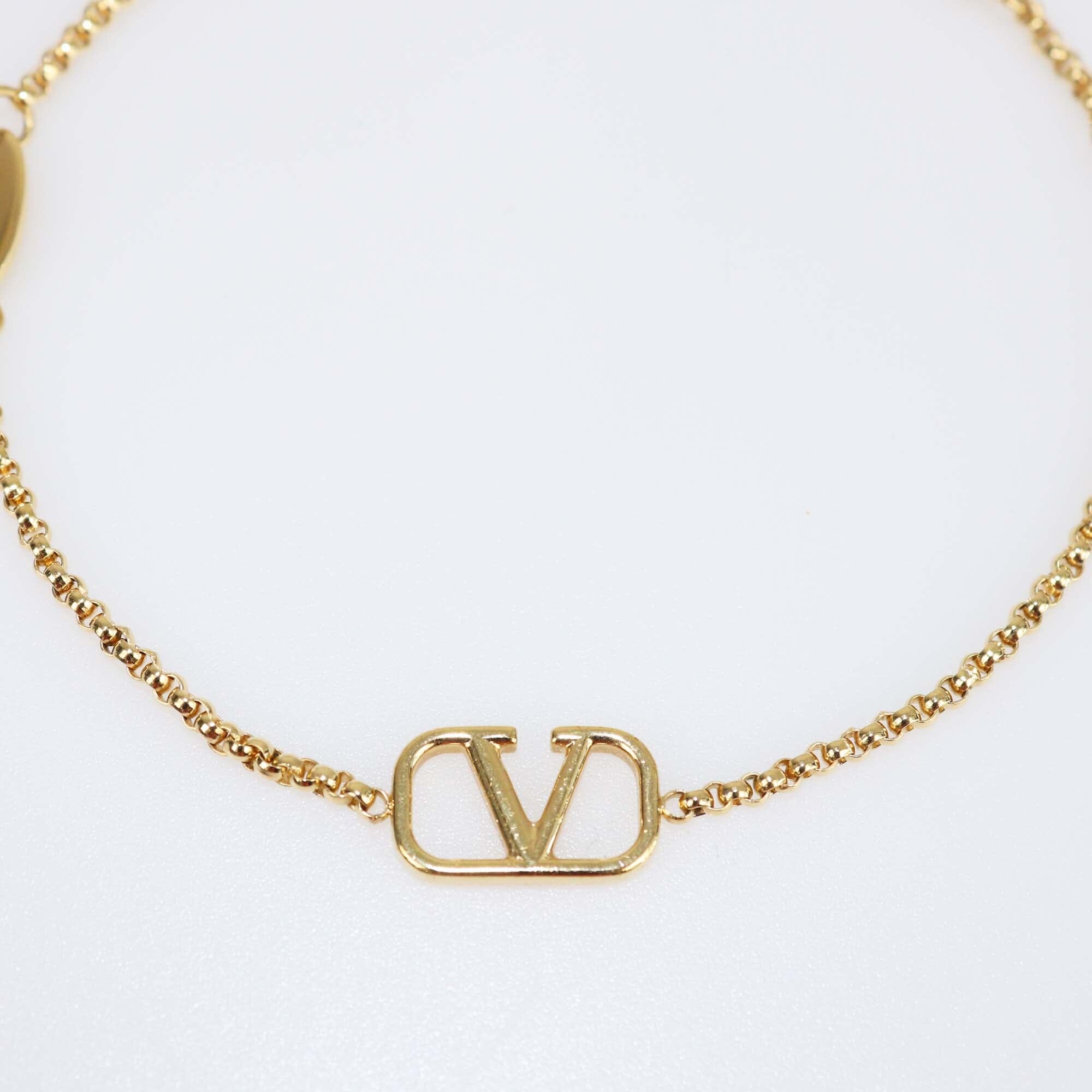 Valentino Gold Tone Vlogo Signature Bracelet Womens Valentino 