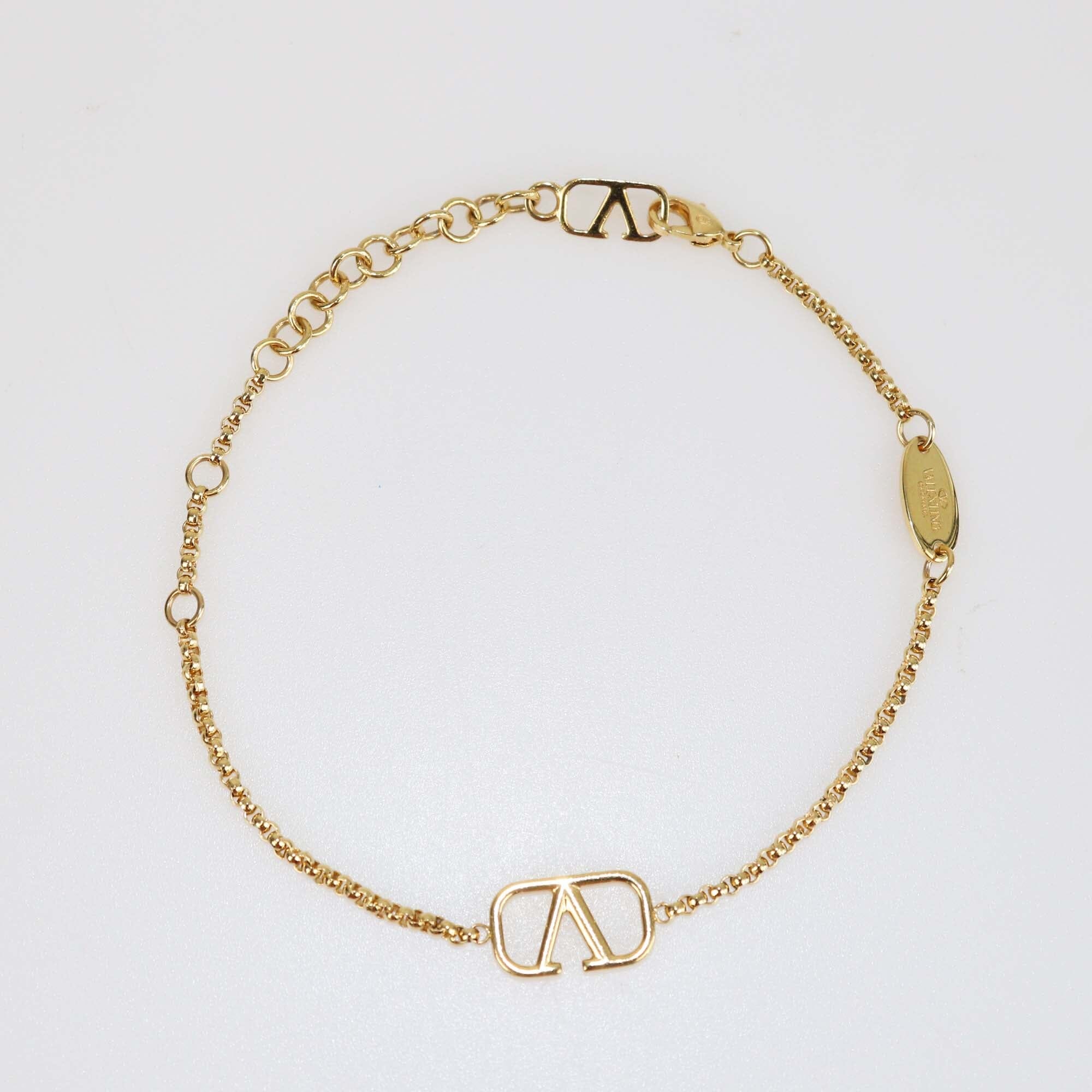 Valentino Gold Tone Vlogo Signature Bracelet Womens Valentino 