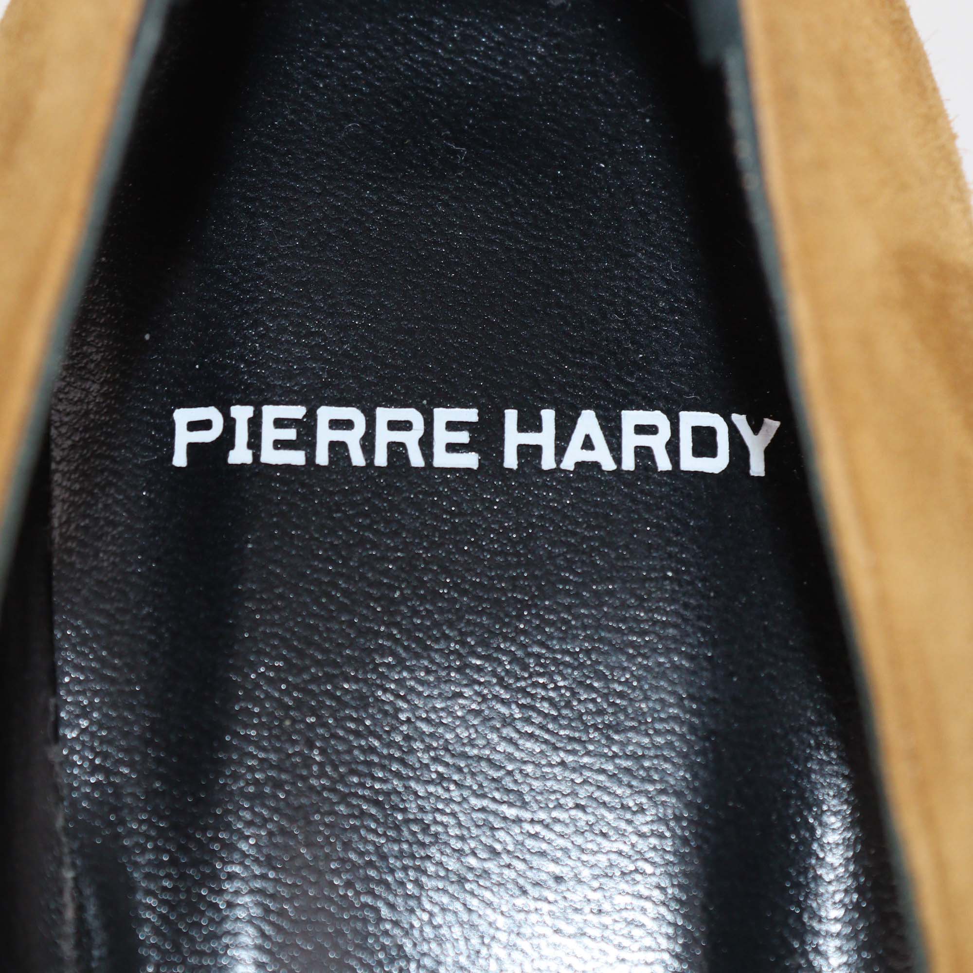 Pierre Hardy Tricolor Suede Pointed Toe Flats