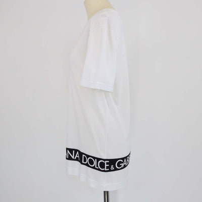 Dolce & Gabbana White Logo Print DG Millennials Cotton T-Shirt Mens Dolce & Gabbana 