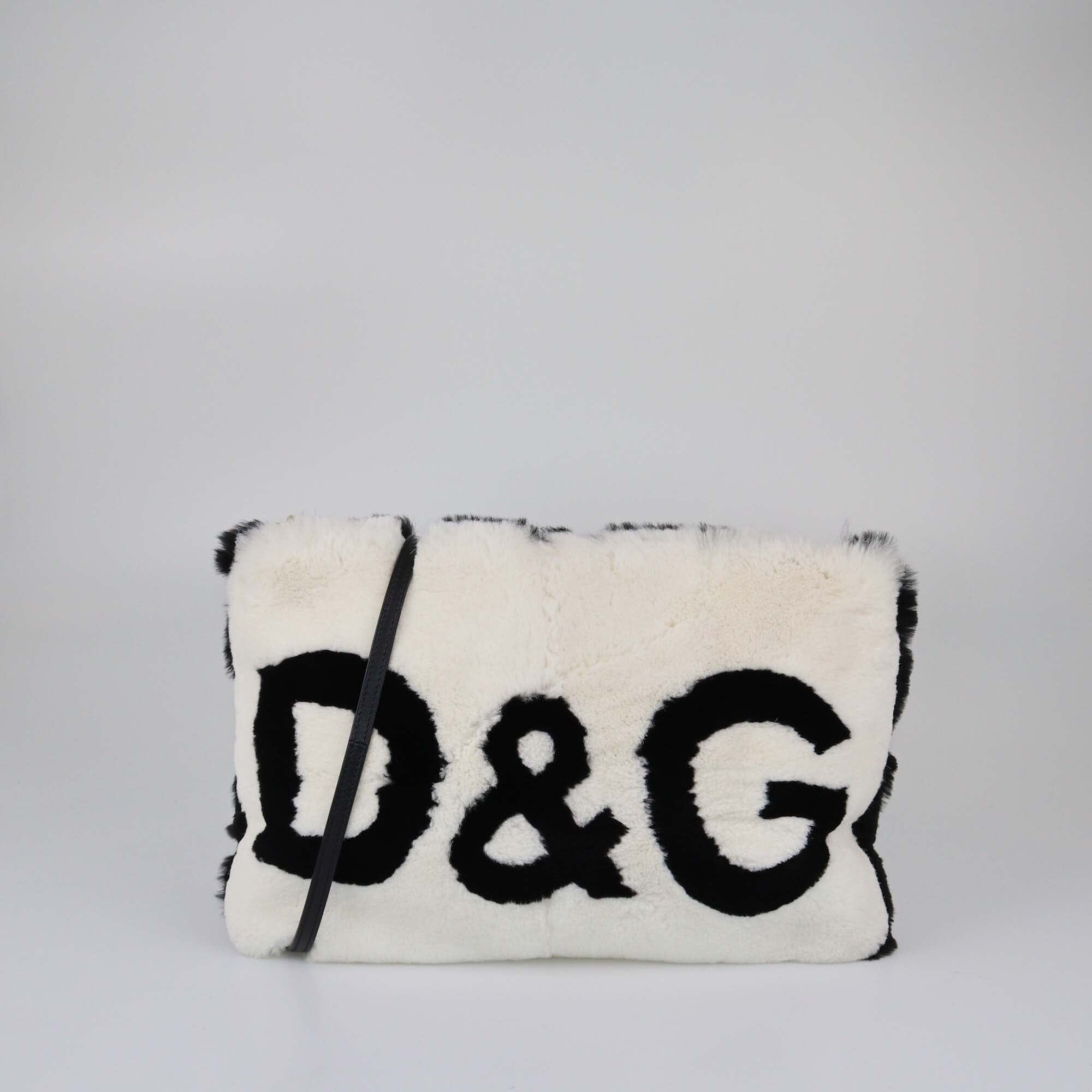 Dolce & Gabbana Black/White Cleo Shoulder Bag Womens Dolce & Gabbana 