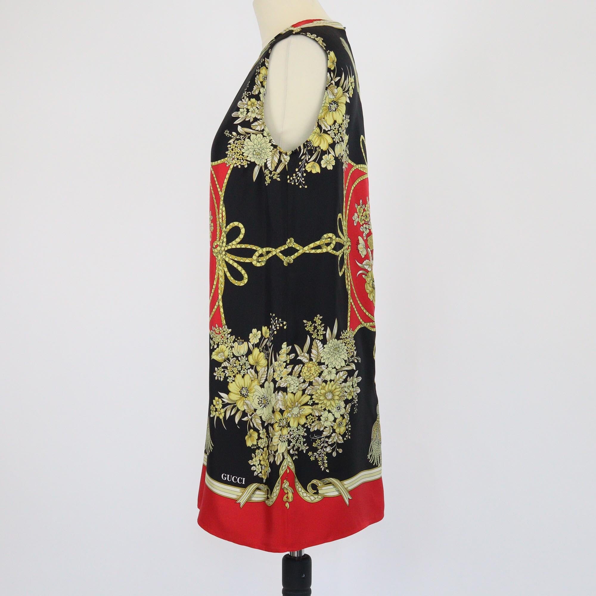 Gucci Multicolor Printed Sleeveless Mini Dress Womens Gucci 
