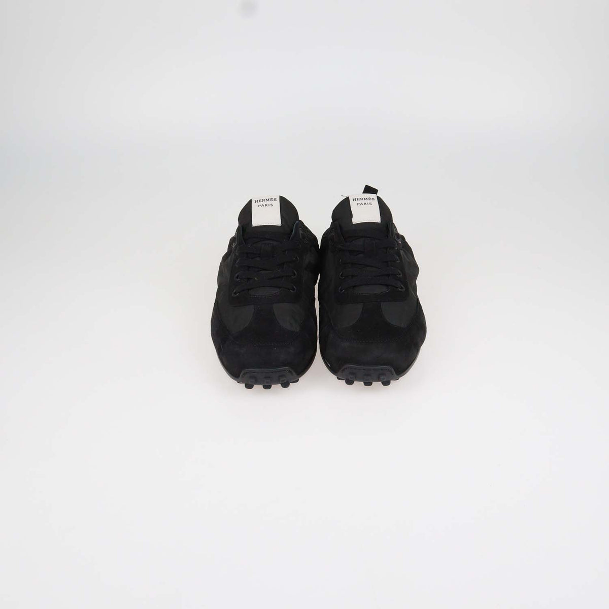 Hermes Black Nylon and Suede In Sneakers