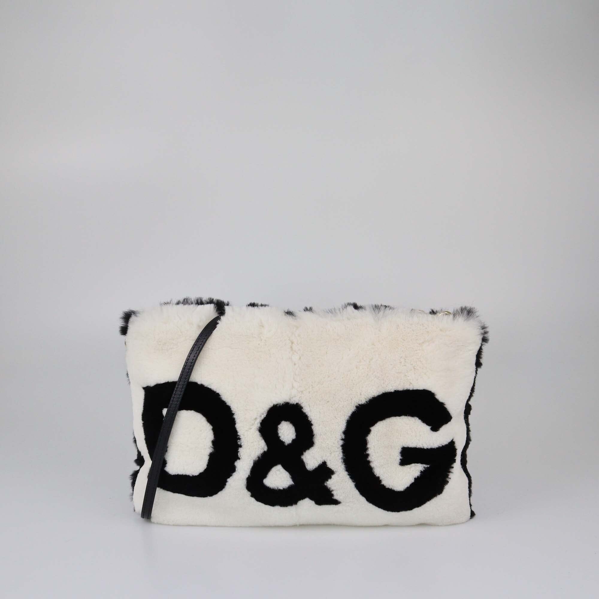 Dolce & Gabbana Black/White Cleo Shoulder Bag Womens Dolce & Gabbana 