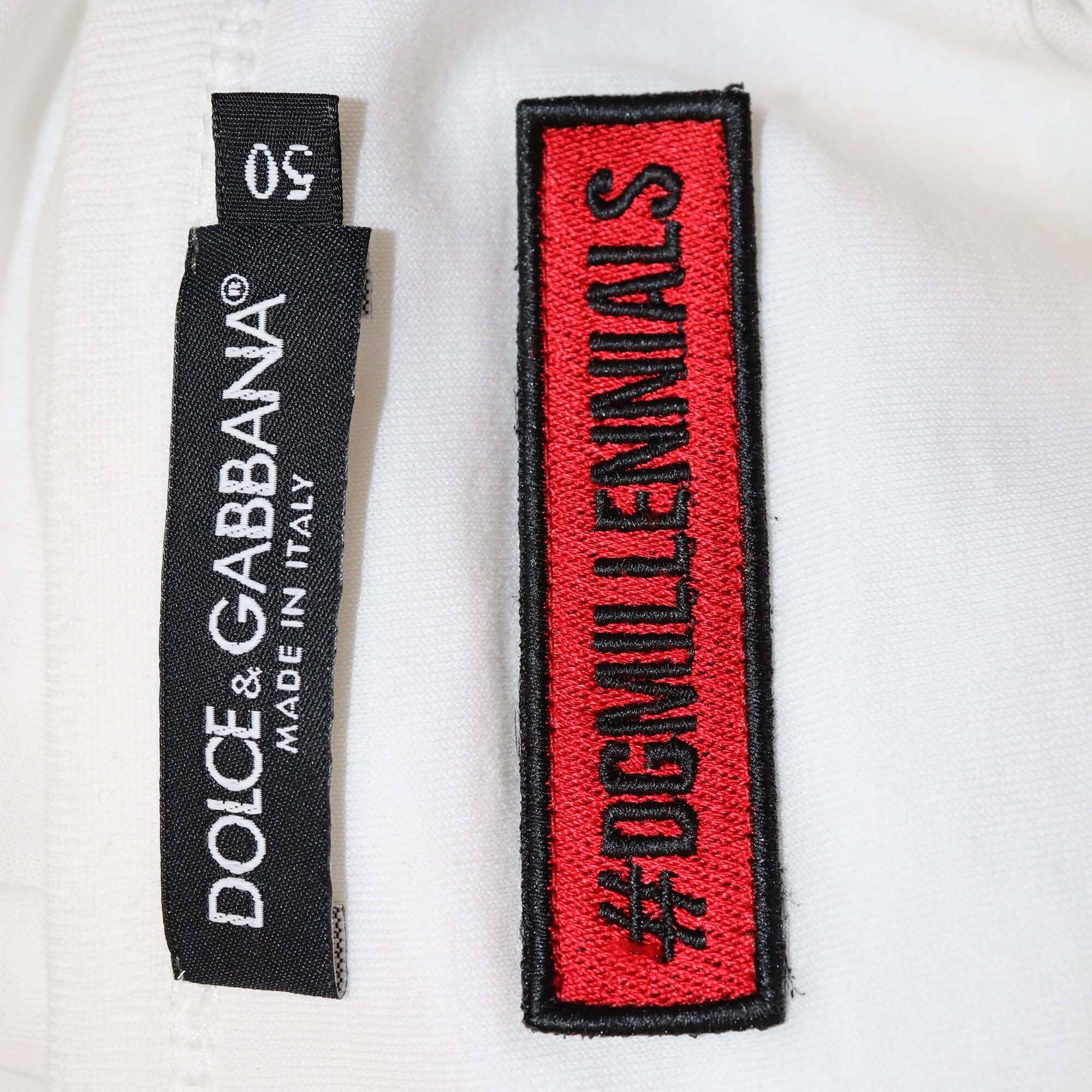 Dolce & Gabbana White Logo Print DG Millennials Cotton T-Shirt Mens Dolce & Gabbana 