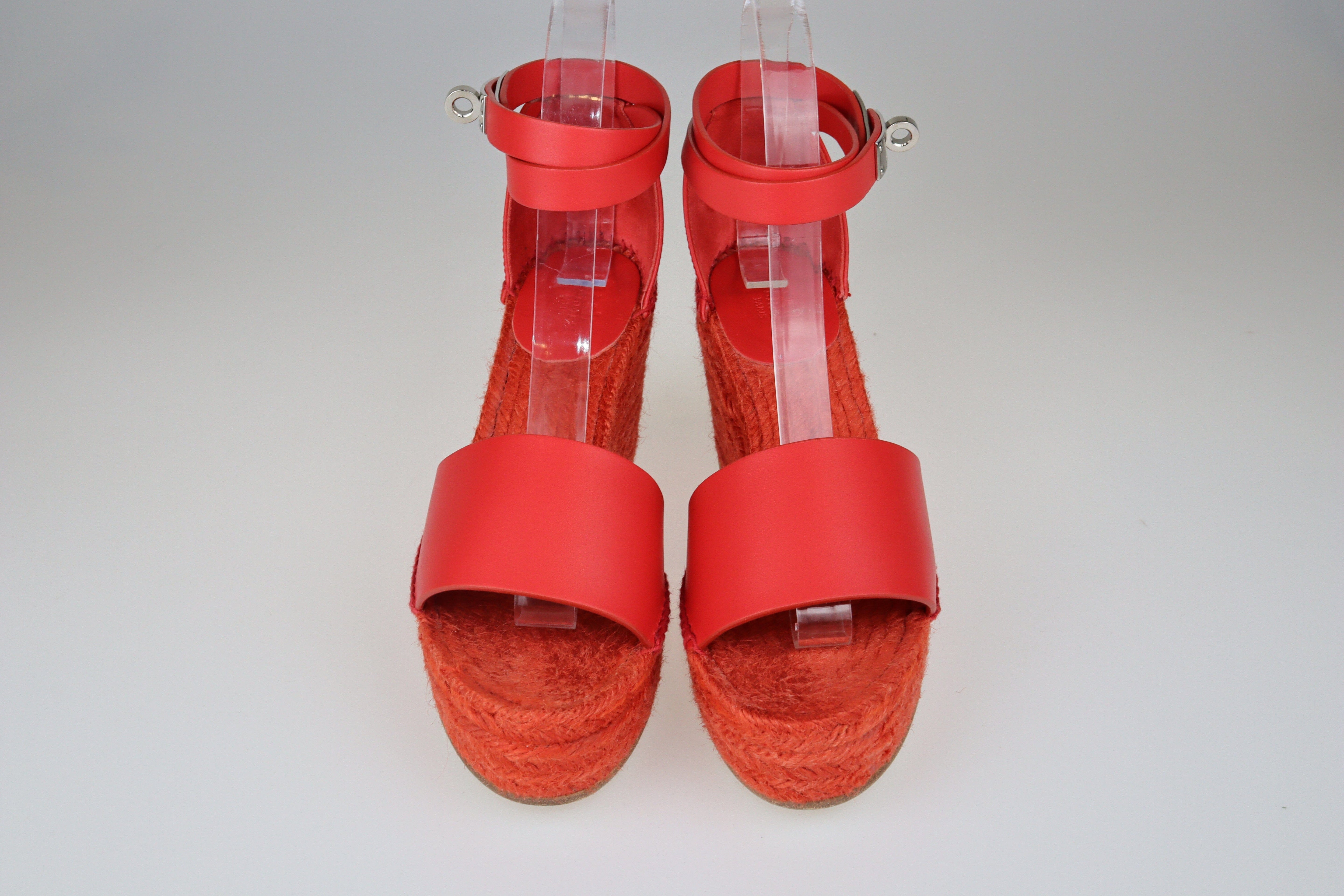 Rouge Bali Tivoli Espadrille Wedge Sandals Shoes Hermes 