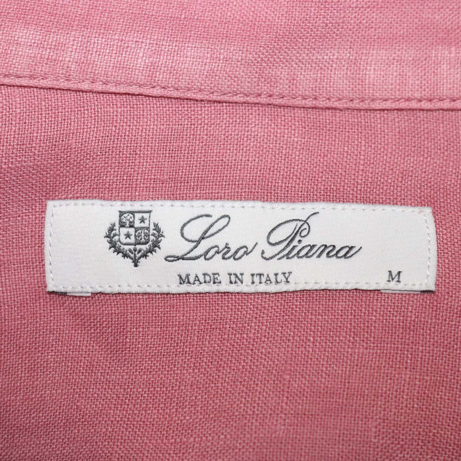 Loro Piana Pink Linen Long Sleeve Shirt