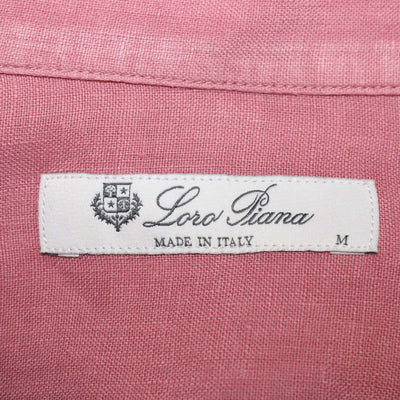 Loro Piana Pink Linen Long Sleeve Shirt