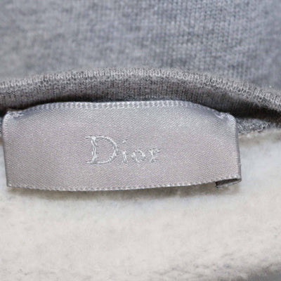 Dior Homme Grey Rose Patch Embroidered Cotton Sweatshirt Mens Dior Homme 