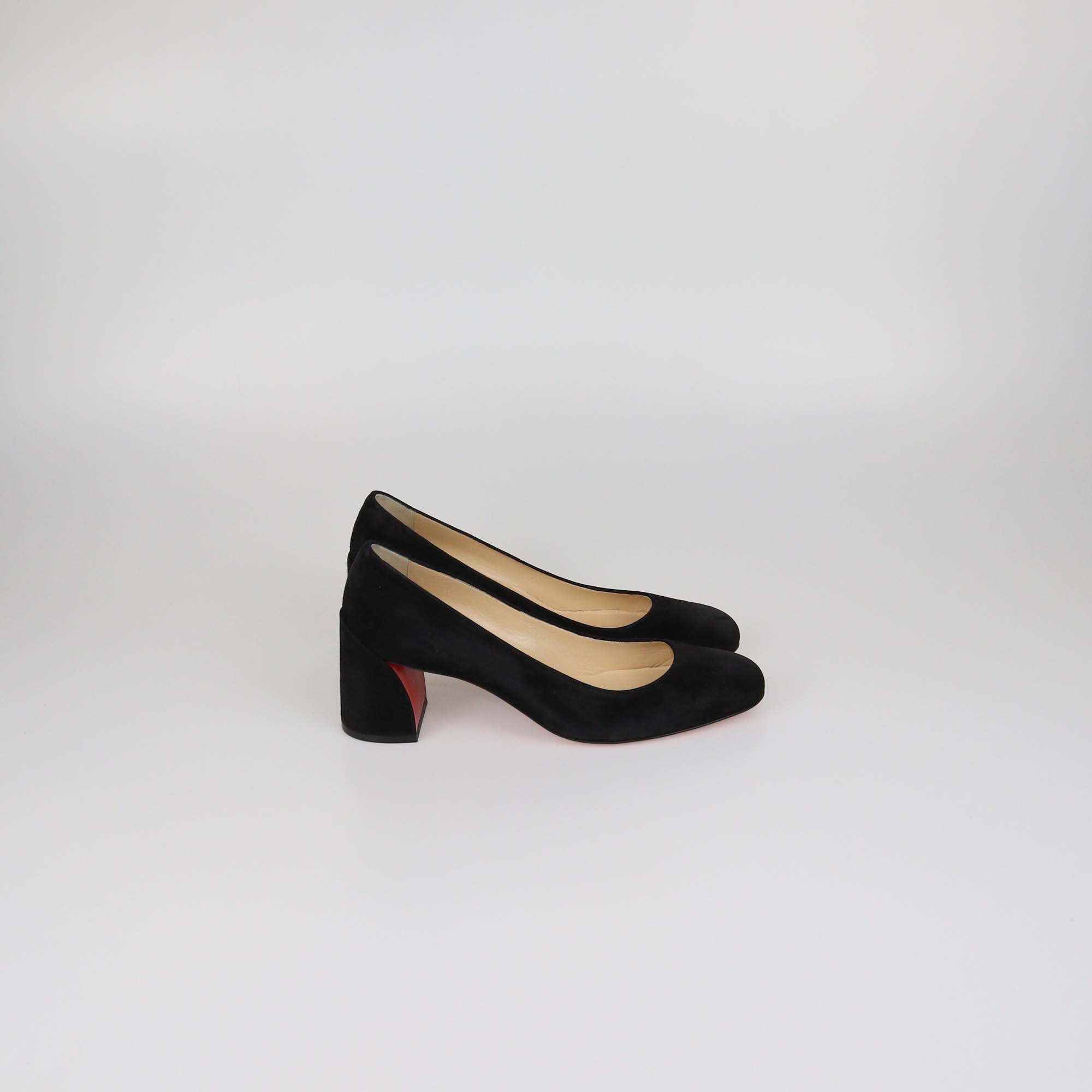 Christian Louboutin Black Suede Miss Sab 55 Pumps