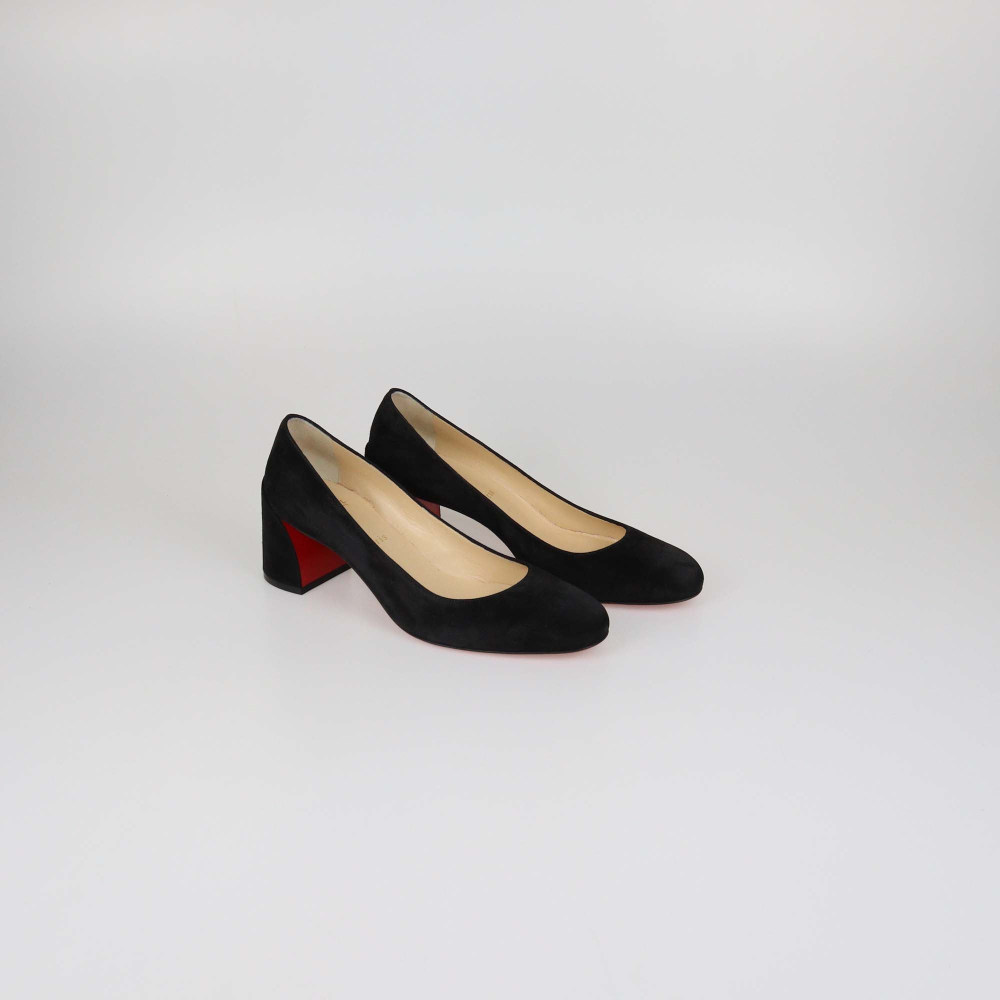 Christian Louboutin Black Suede Miss Sab 55 Pumps