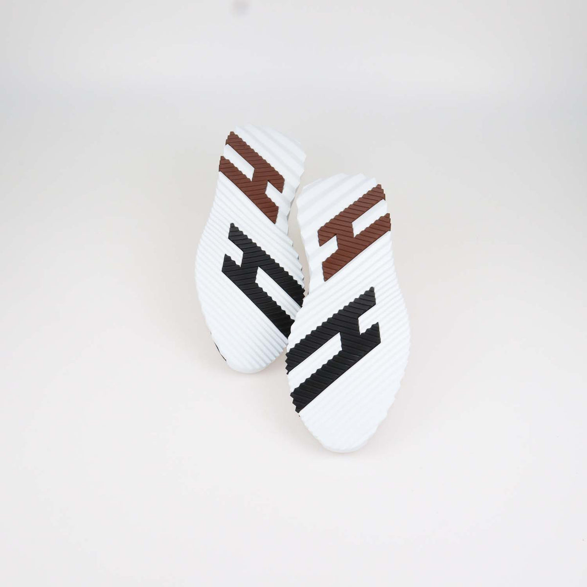 Hermes Black Leather and Suede Stitched Bouncing Sneakers