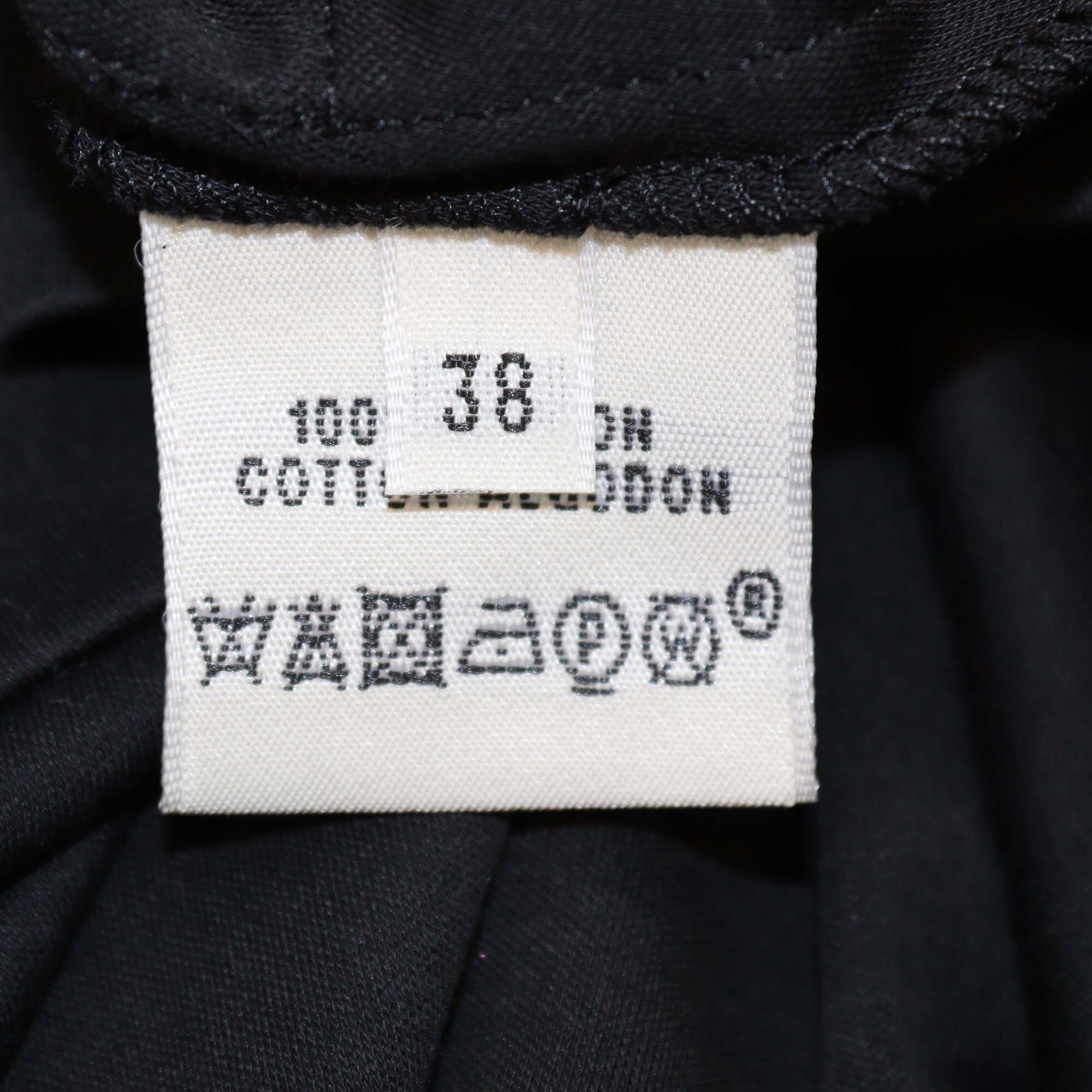 Hermes Black Cotton Zip-Up Short Sleeve Hoodie Sweatshirt Womens Hermes 