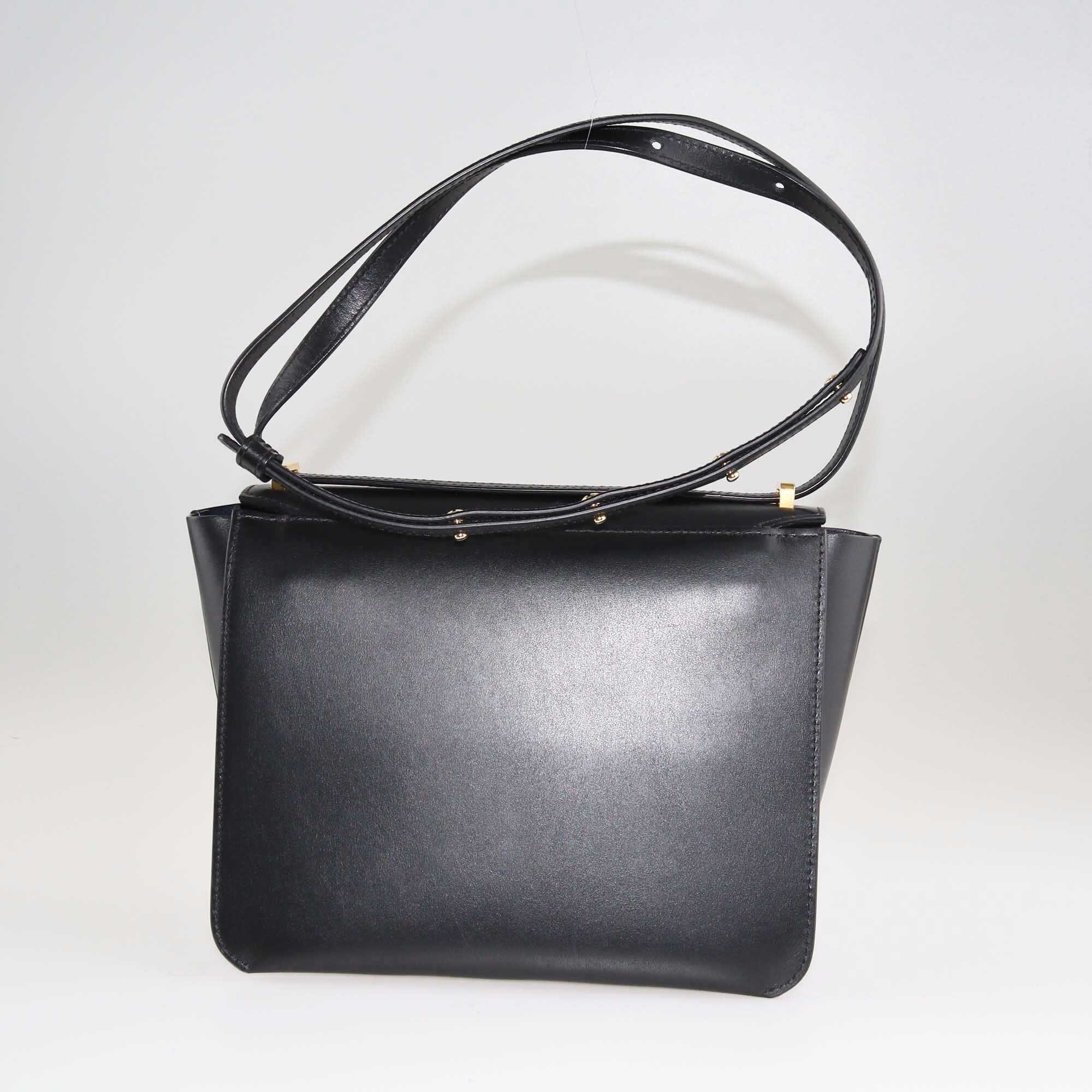 Wandler Black Leather Luna Shoulder Bag Bags Wandler 