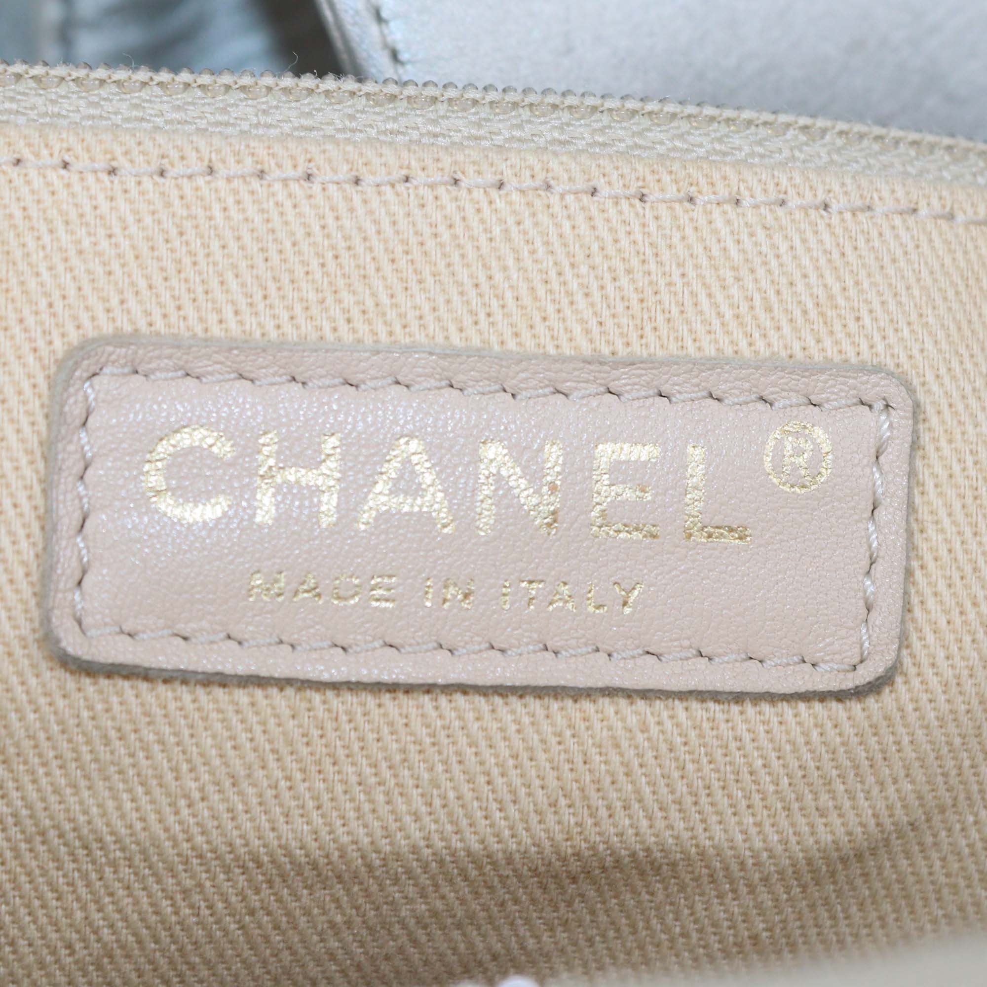 Chanel Metallic Silver Perforated Calfskin Up In The Air Tote