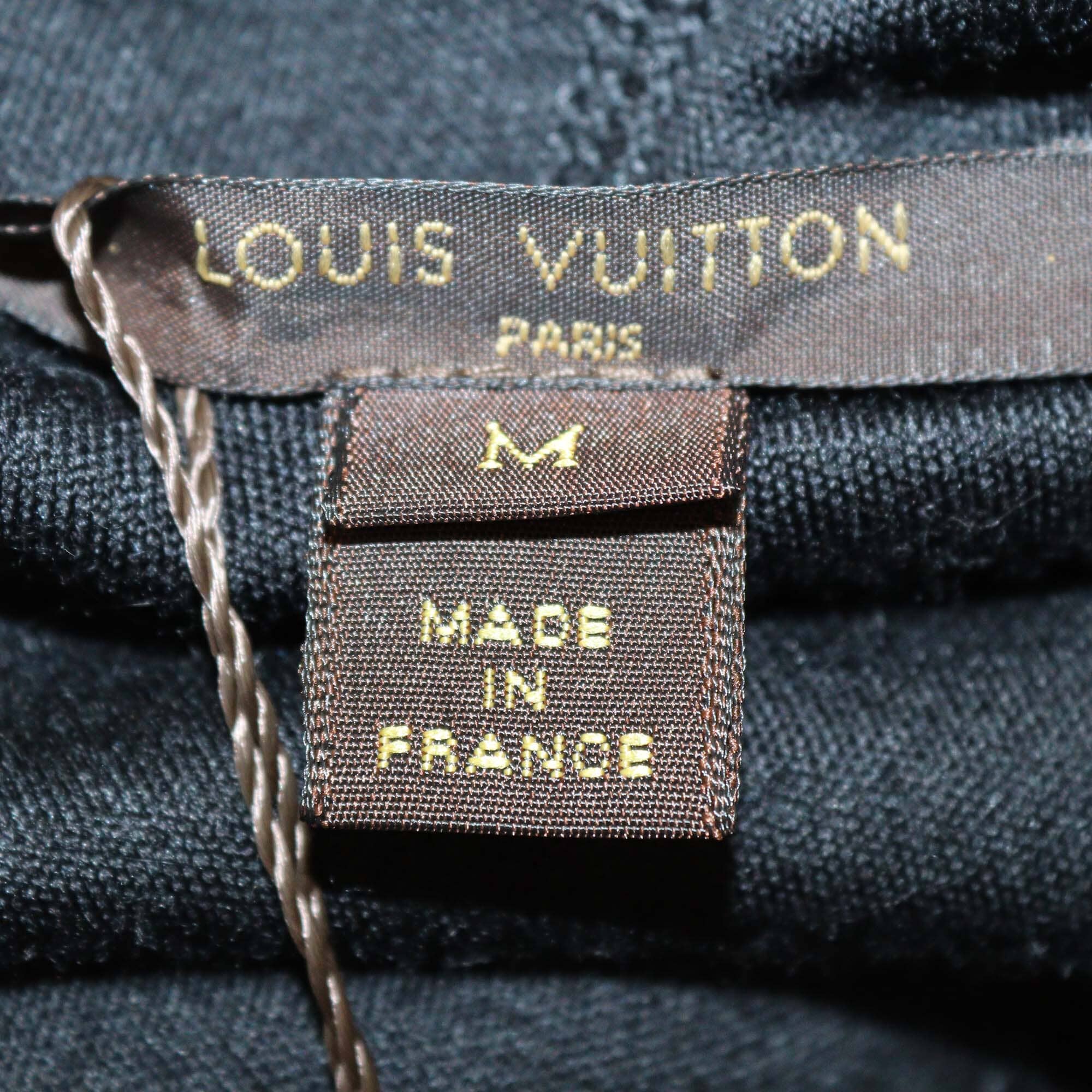 Louis Vuitton Black Cashmere & Silk Sleeveless Hoodie Mini Dress Womens Louis Vuitton 
