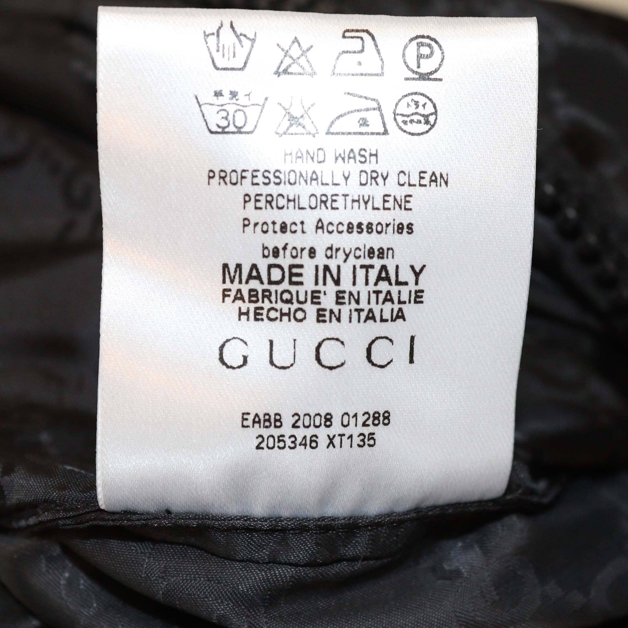 Gucci Black GG Patterned Nylon Zip-Up Jacket Womens Gucci 
