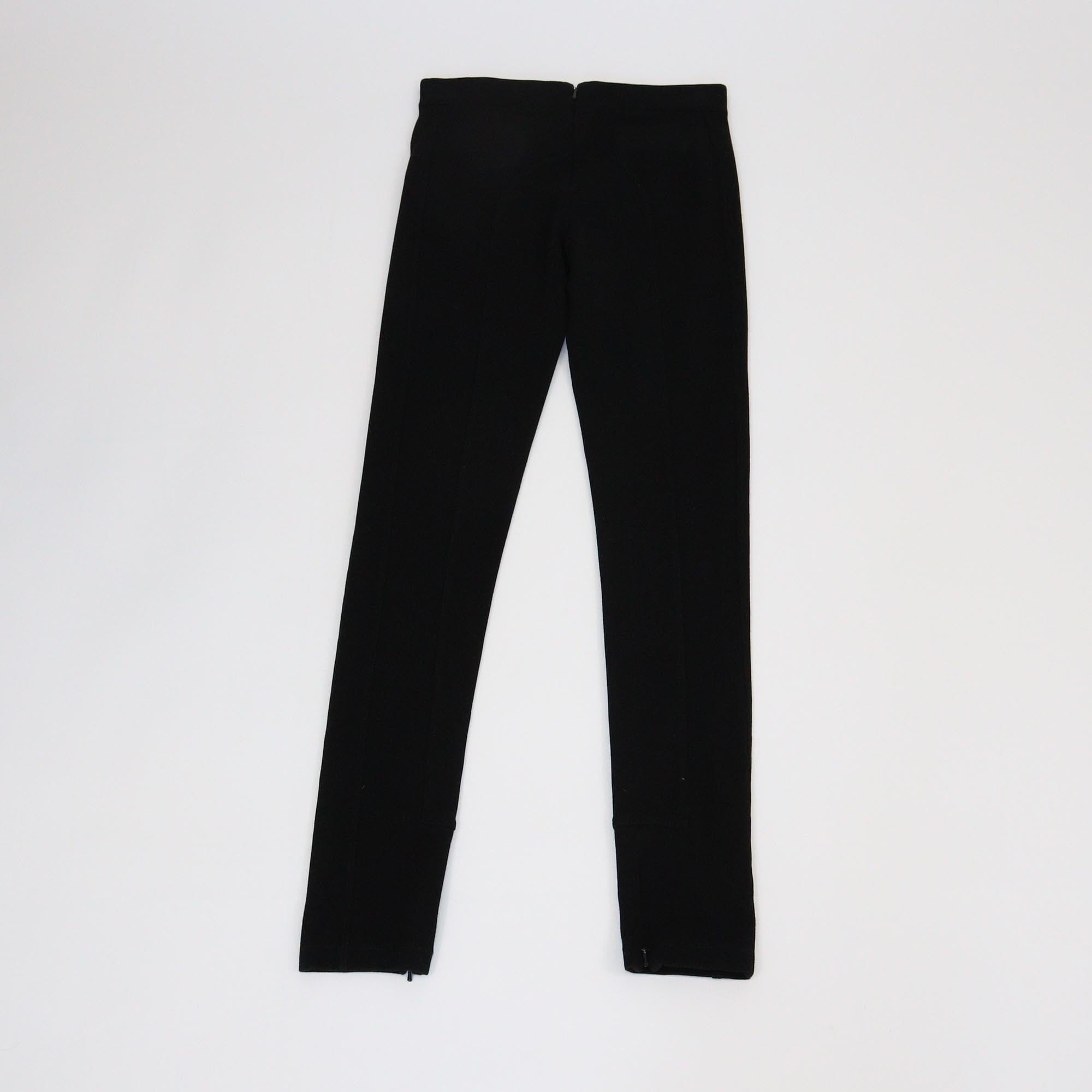 Givenchy Black Zip Detailed Skinny Leg Pants Womens Givenchy 