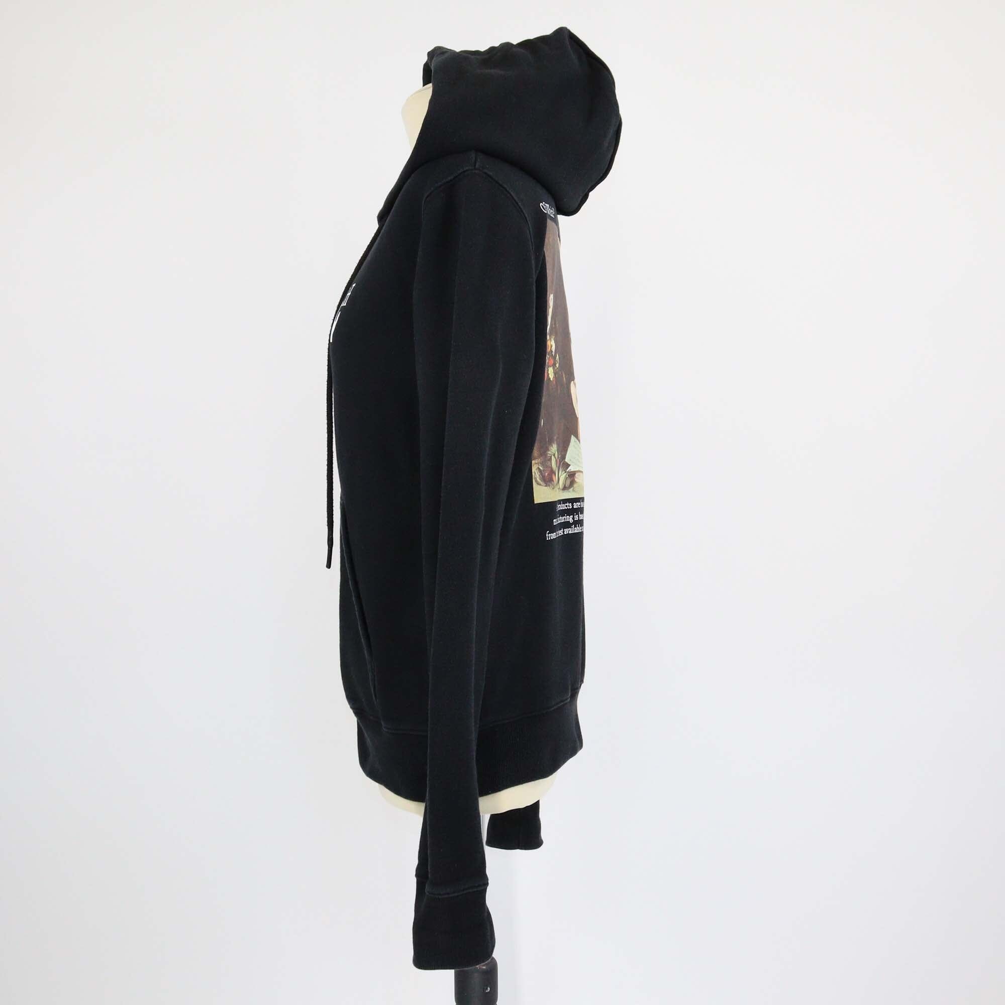 Off-White Black Caravaggio Lute Zipped Hoodie Jacket Mens Off White 