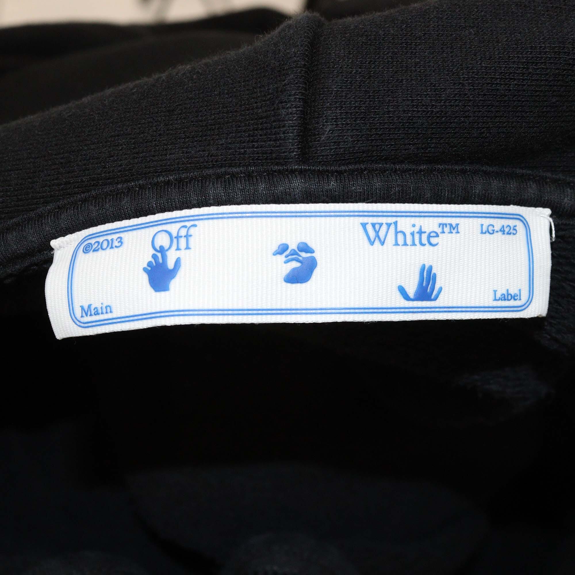 Off-White Black Caravaggio Lute Zipped Hoodie Jacket Mens Off White 