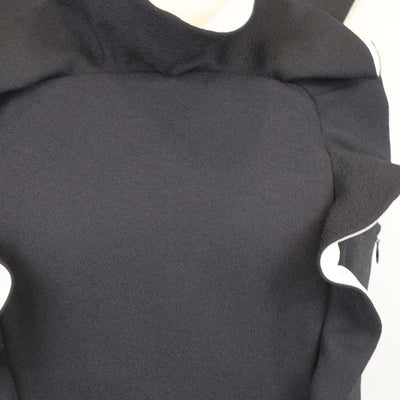 Claudie Pierlot Black/White Ruffled Midi Dress