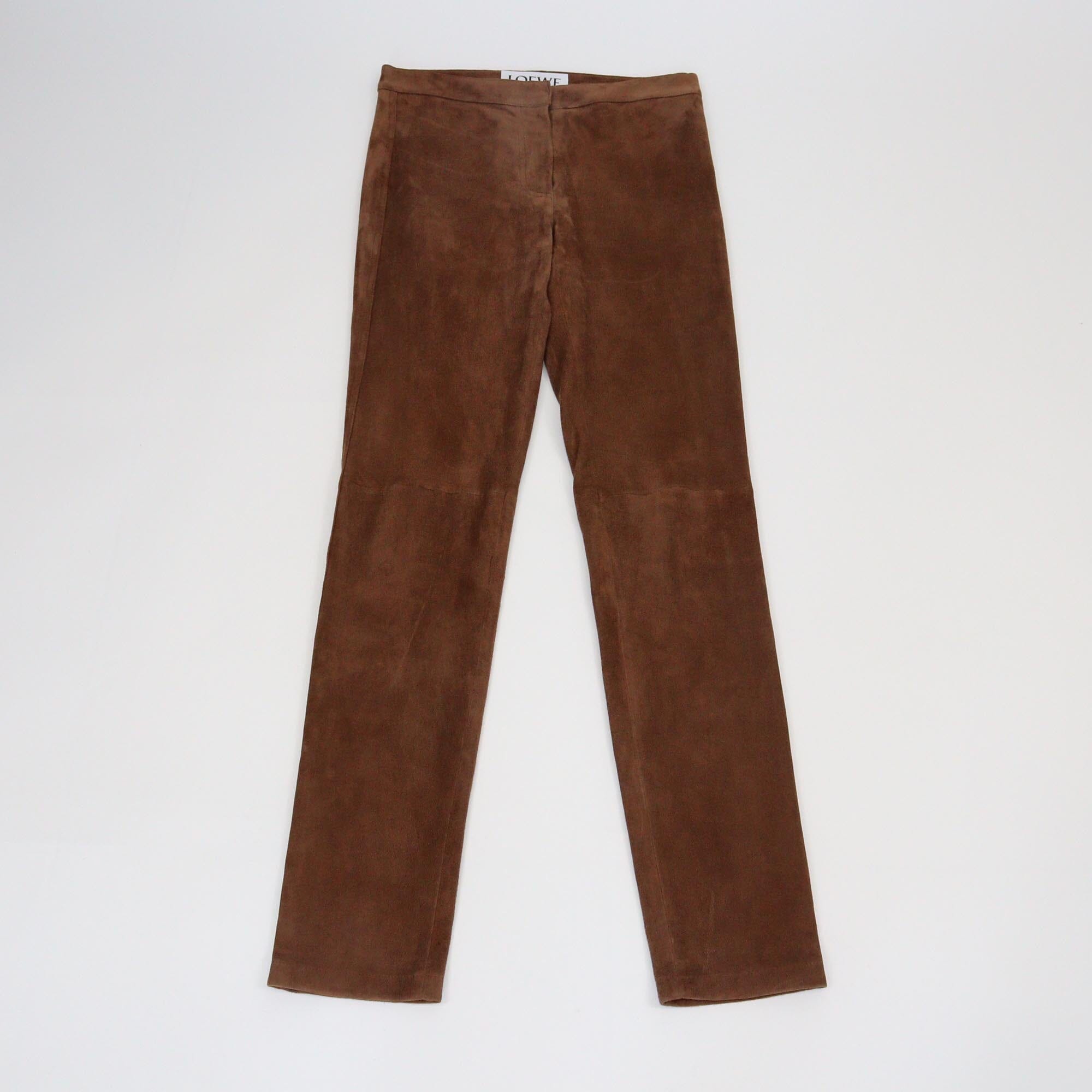 Loewe Brown Skinny Leg Pants Womens Loewe 