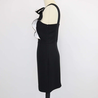 Claudie Pierlot Black/White Ruffled Midi Dress