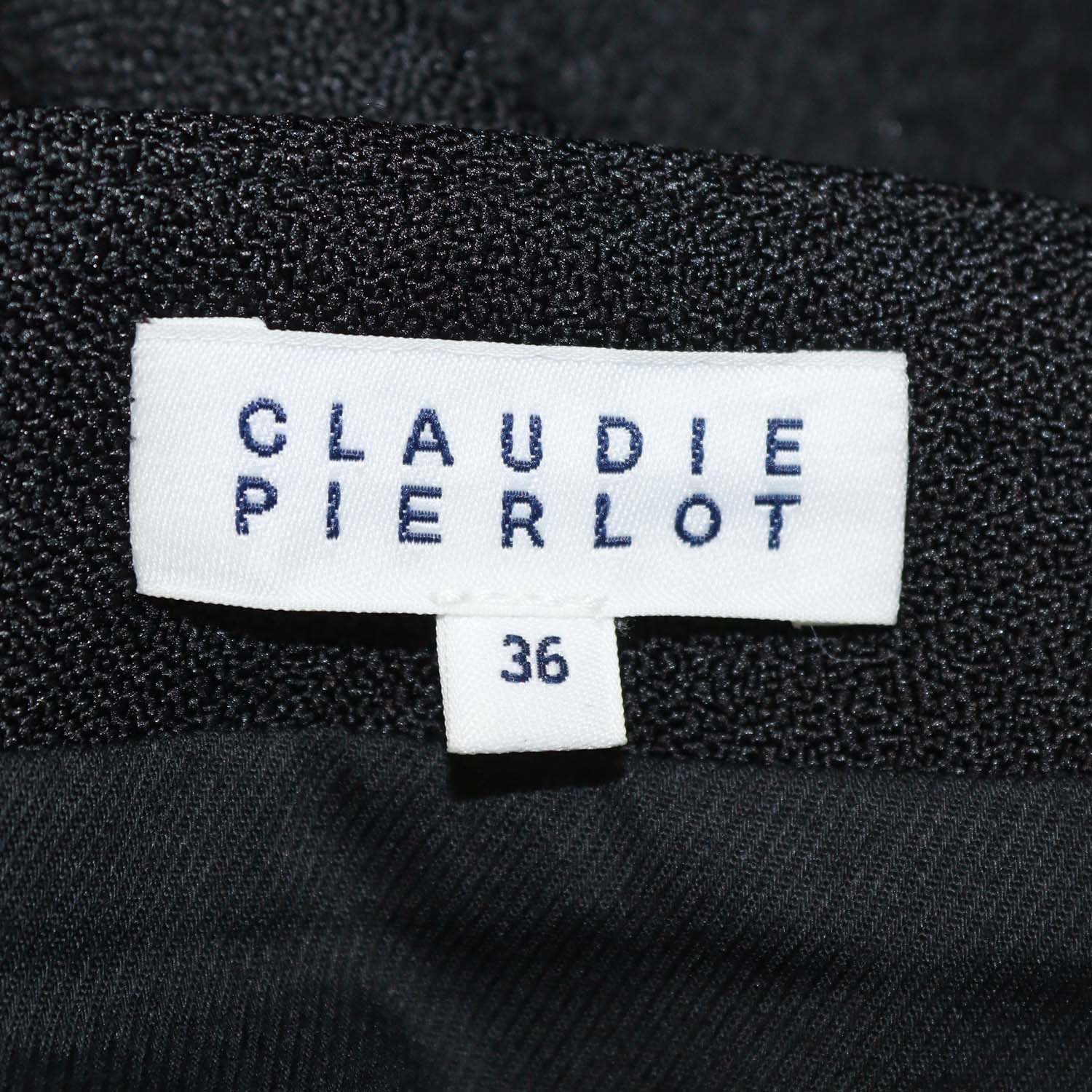 Claudie Pierlot Black/White Ruffled Midi Dress