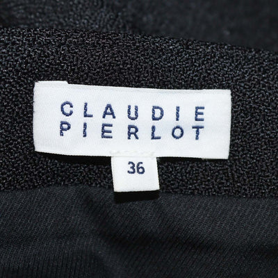 Claudie Pierlot Black/White Ruffled Midi Dress