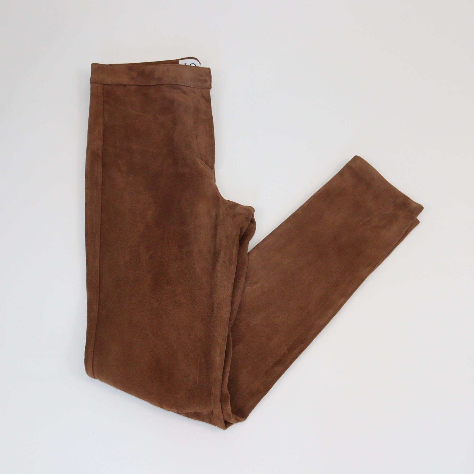 Loewe Brown Skinny Leg Pants Womens Loewe 