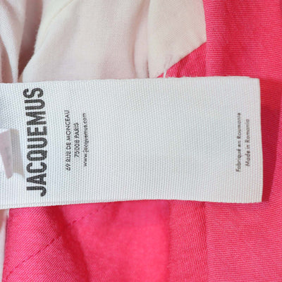 Jacquemus Pink Blend Viscose Le Raphia Mini Dress