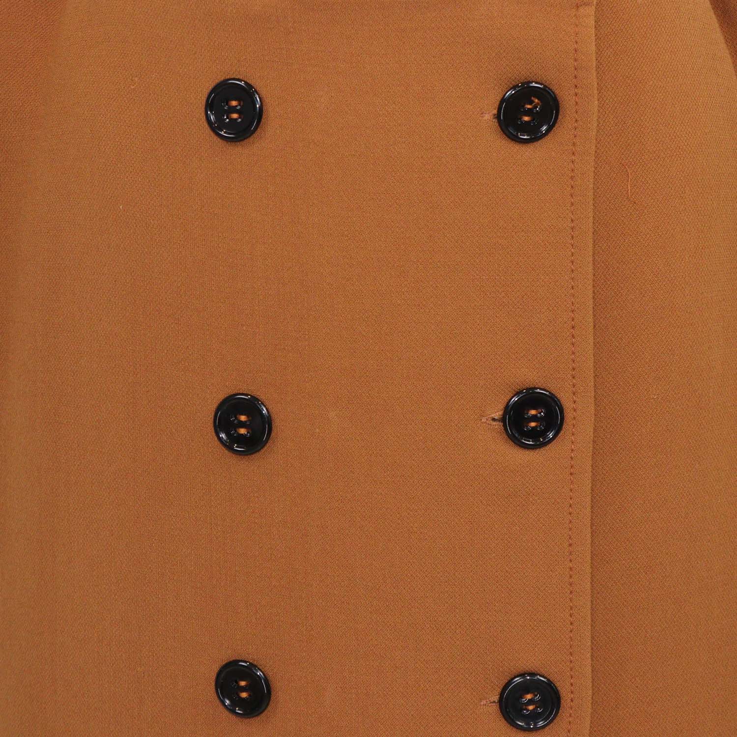 Bottega Veneta Brown Wool Button Front Midi Skirt