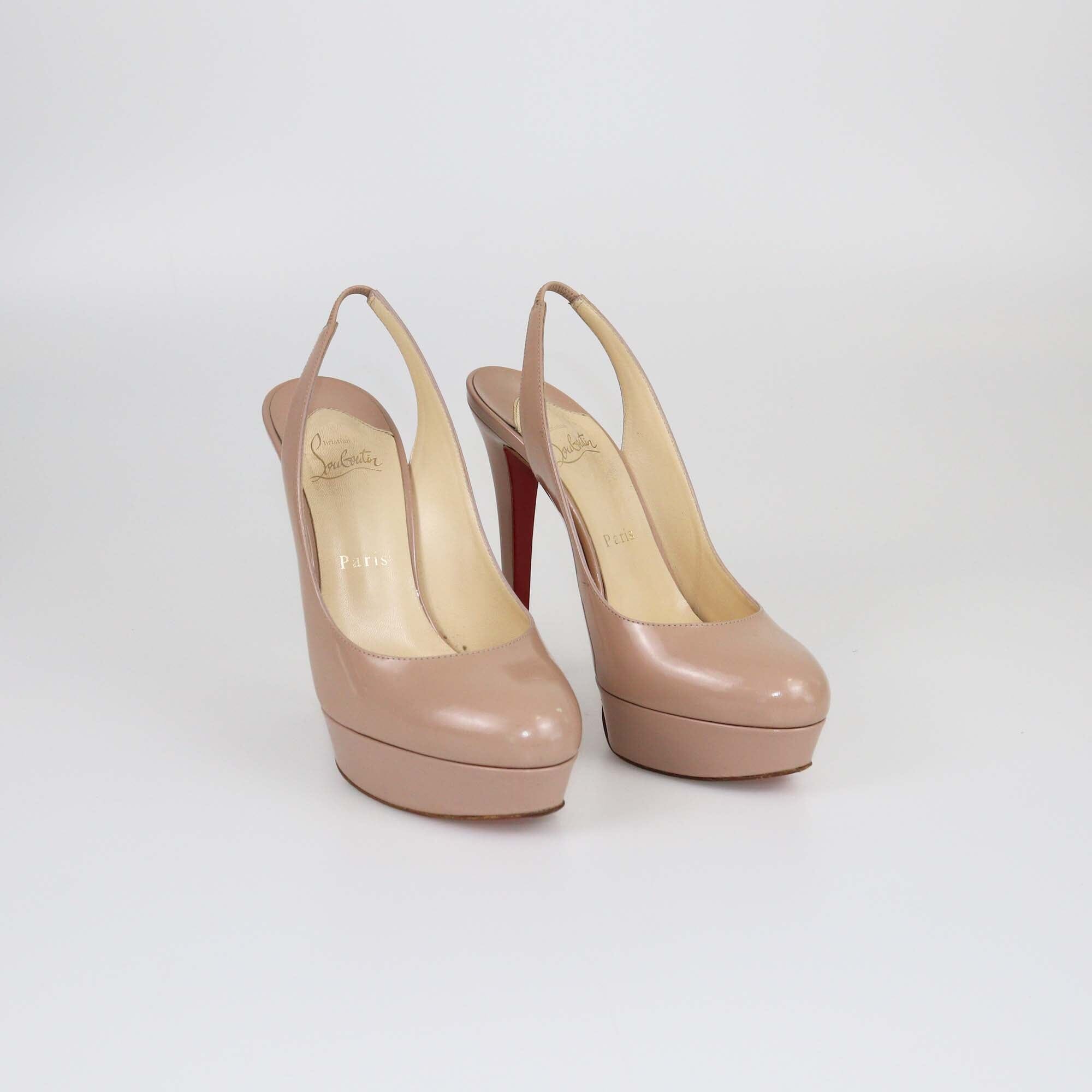 Christian Louboutin Beige Bianca Slingback Sandals Womens Christian Louboutin 