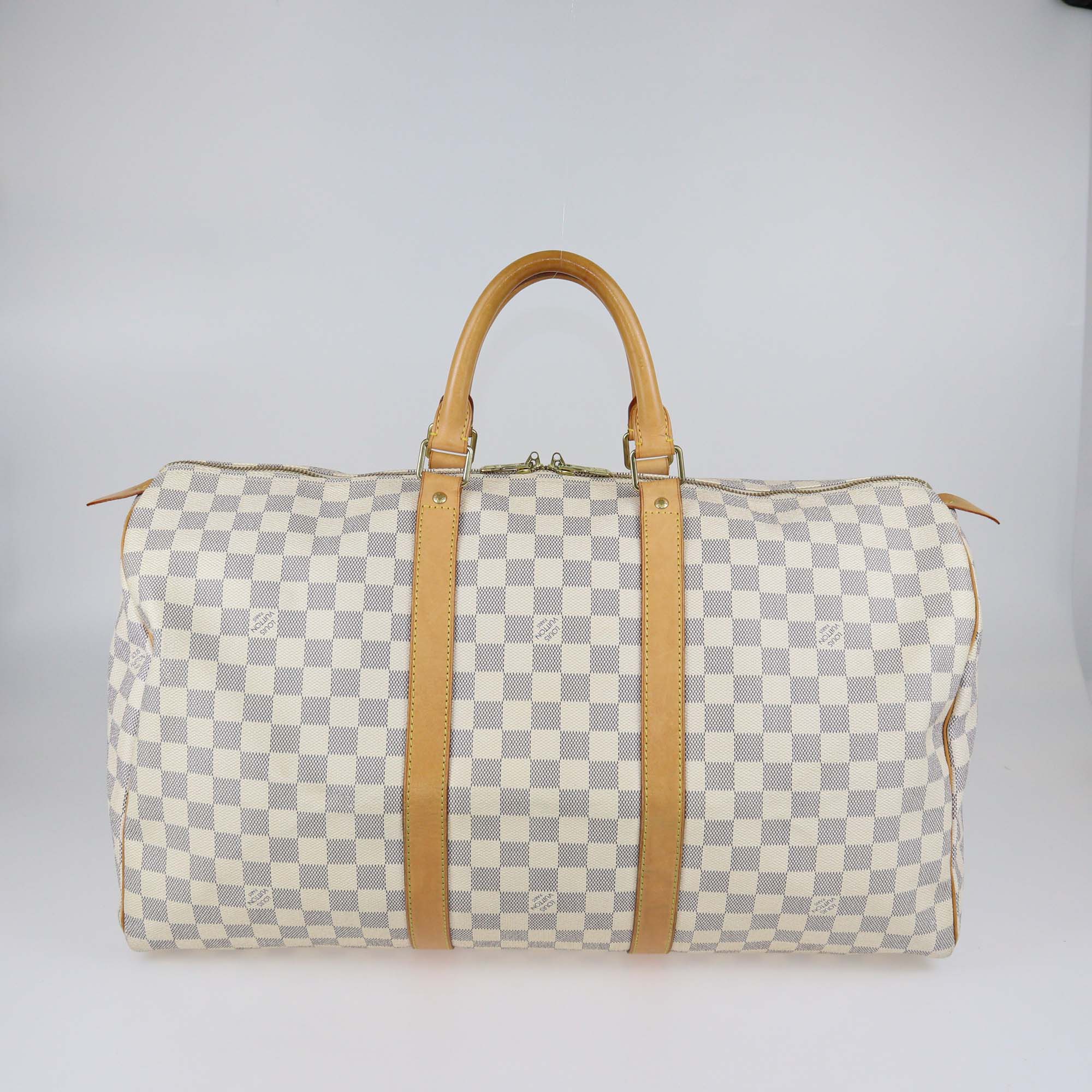 Louis Vuitton Damier Azur Keepall 50 Bag