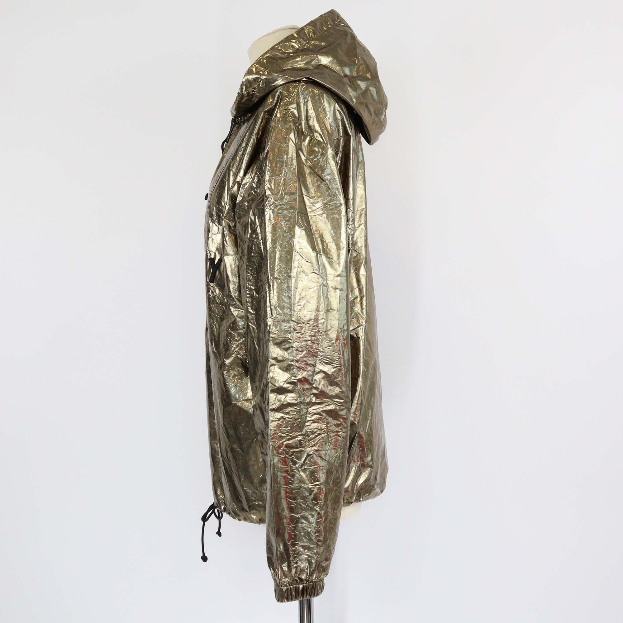 Saint Laurent Bronze Foil Y Patch Hoodie Jacket Womens Saint Laurent 