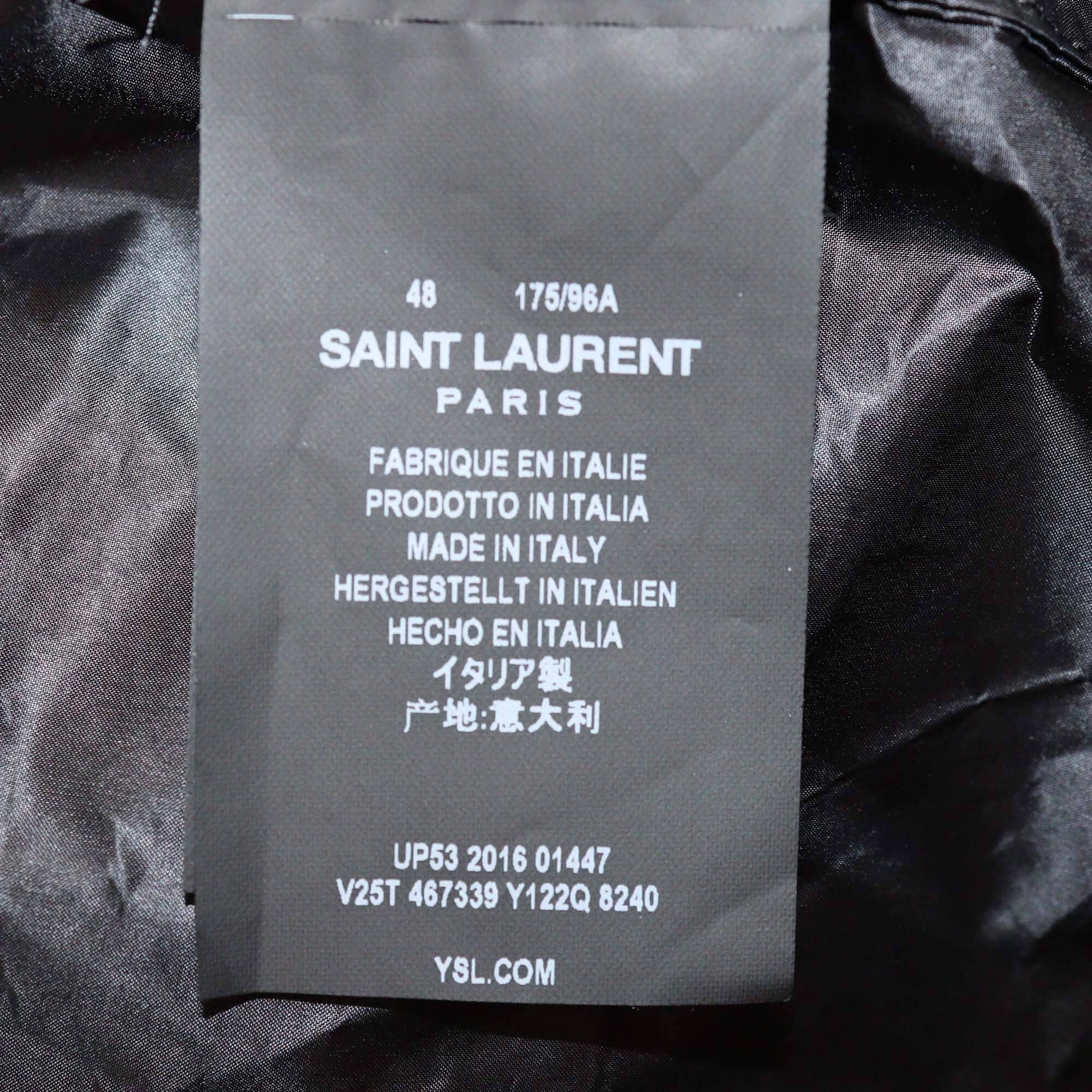 Saint Laurent Bronze Foil Y Patch Hoodie Jacket Womens Saint Laurent 