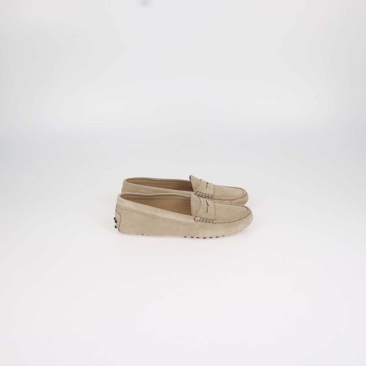 Tod's Junior Beige Suede Gommini Loafers