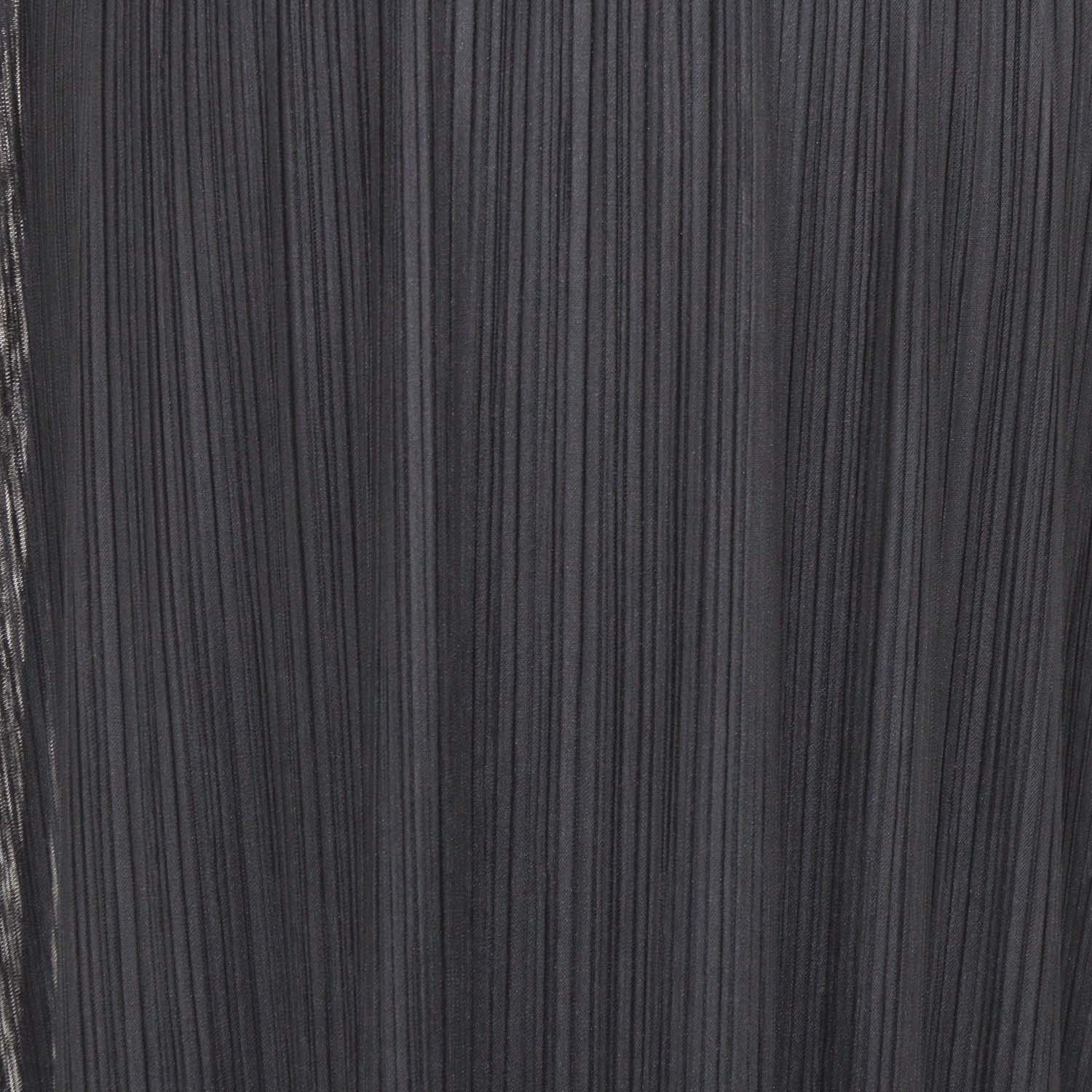 Pleats Please Issey Miyake Black Pleated Midi Dress