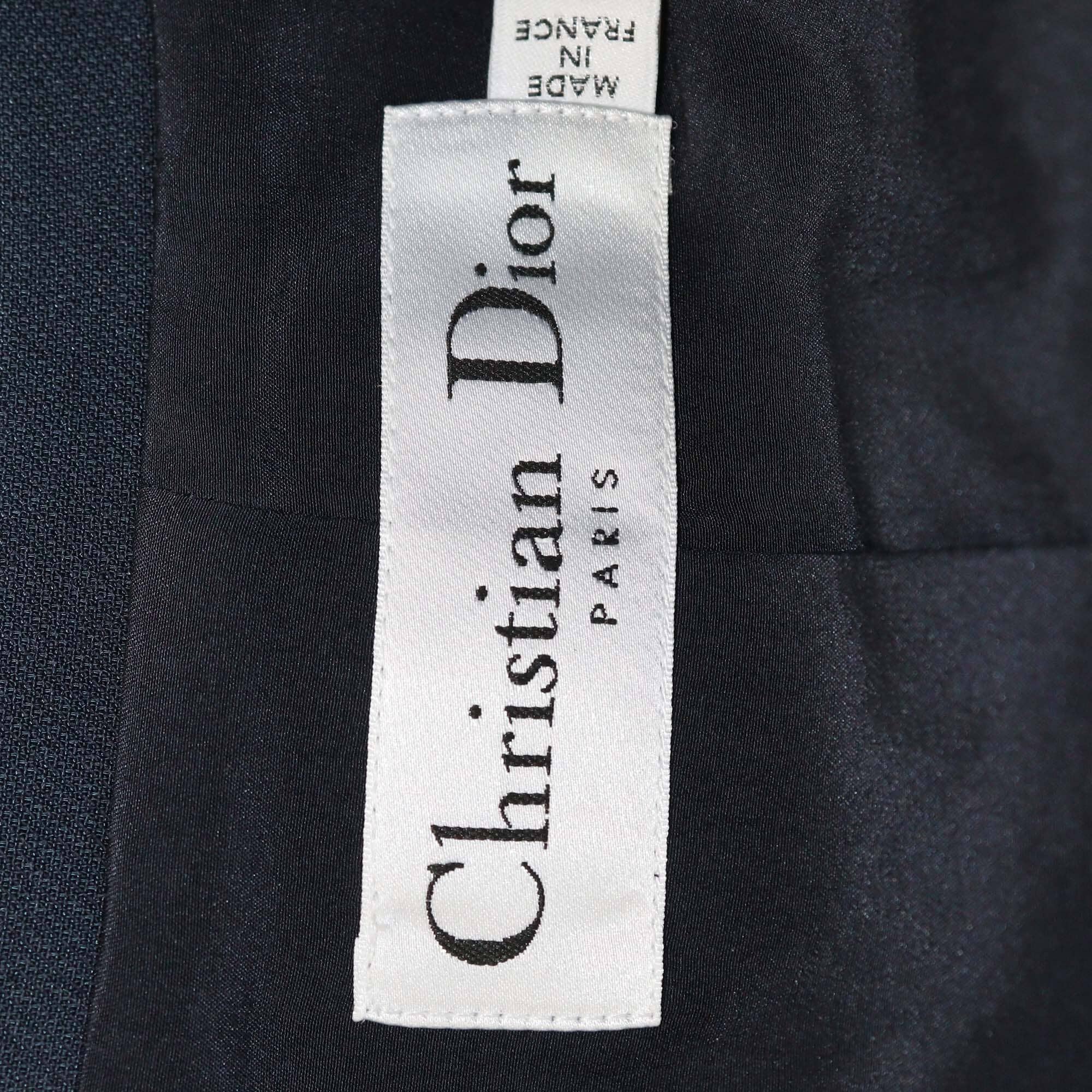 Christian Dior Navy Blue Vest Wool Dress Womens Christian Dior 