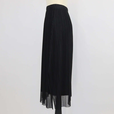 Pleats Please Issey Miyake Black Pleated Midi Dress