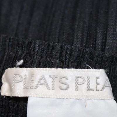 Pleats Please Issey Miyake Black Pleated Midi Dress